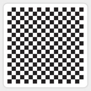 Black and white checkered pattern Sticker